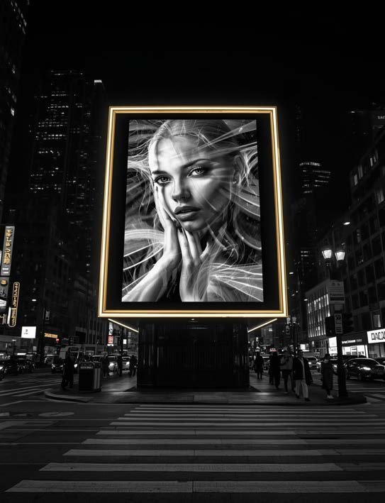 Dream 2000 mega-screen at night